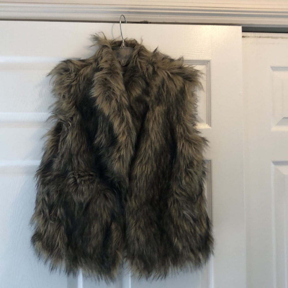 Calvin Klein faux fur vest